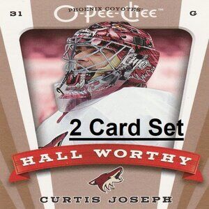 Curtis Joseph Arizona Coyotes NHL Hockey Card Collection - 2 Card Set